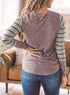 Women's Leopard Patchwork Plus Size Sweatshirts Tops