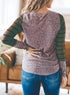 Women's Leopard Patchwork Plus Size Sweatshirts Tops