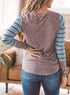 Women's Leopard Patchwork Plus Size Sweatshirts Tops