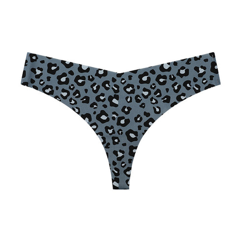 Women's Leopard Print Breathable Thong Panties Quick-dry Underwear
