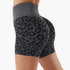 Women's Lift Hips Running Skinny Yoga Leopard Printing Shorts