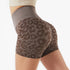 Women's Lift Hips Running Skinny Yoga Leopard Printing Shorts
