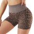 Women's Lift Hips Running Skinny Yoga Leopard Printing Shorts