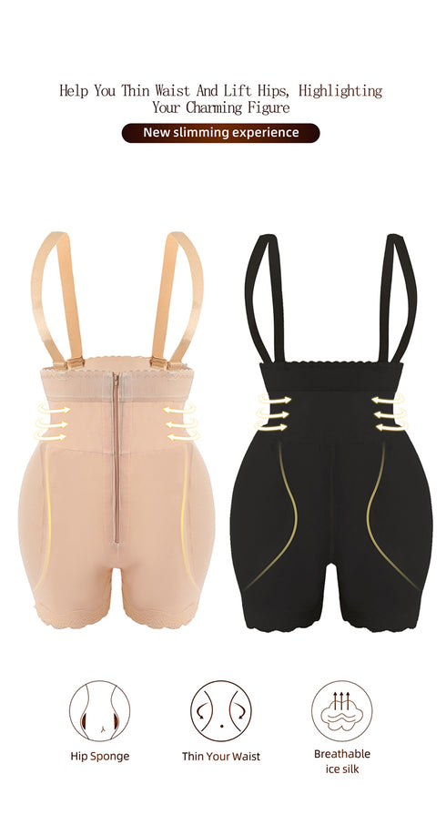 Women's Lift the Hips Open Bust Hip Pads Shapewear