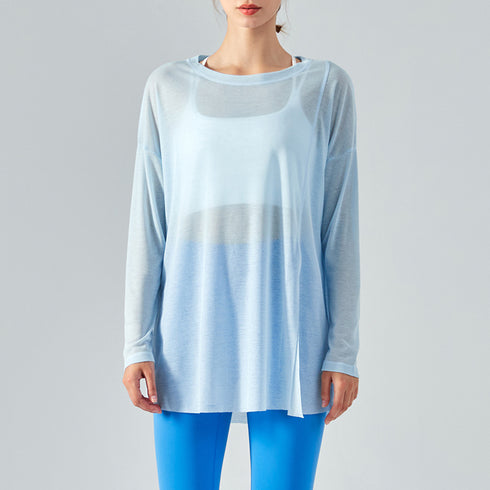 Women's Light Loose Running Breathable Sweatshirts Yoga Tops