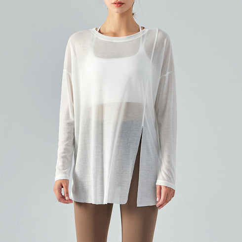 Women's Light Loose Running Breathable Sweatshirts Yoga Tops