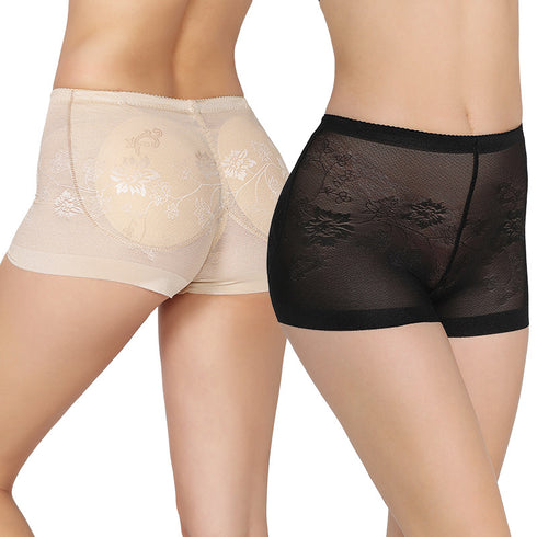 Women's Lightweight Seamless Lace Panties Hip Pads