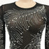 Women's Long Sleeve Fluoroscopy Gauze Sequins Dresses