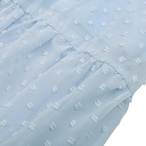 Women's Long Sleeve Frock Dress V Neck Strappy Dress