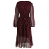 Women's Long Sleeve Frock Dress V Neck Strappy Dress