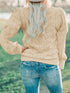 Women's Long Sleeve Hollow Out Pullover Sweater