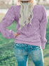 Women's Long Sleeve Hollow Out Pullover Sweater