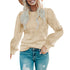 Women's Long Sleeve Hollow Out Pullover Sweater