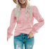 Women's Long Sleeve Hollow Out Pullover Sweater
