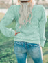 Women's Long Sleeve Hollow Out Pullover Sweater