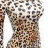Women's Long Sleeve Leopard Shorts High Neck Rompers