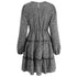 Women's Long Sleeve Stylish Round Neck A-line Skirt Dress