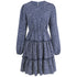 Women's Long Sleeve Stylish Round Neck A-line Skirt Dress