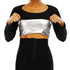 Women's Long Sleeve Workout Sweat Waist Trainer Sauna Shapewear