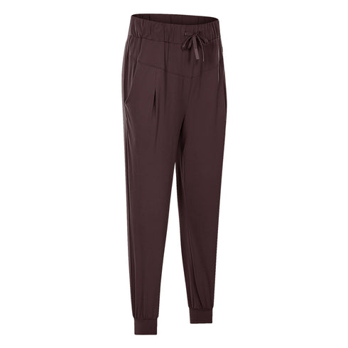 Women's Loose Fit Athletic Casual Lace-up Yoga Pants