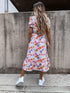 Women's Loose Flowy Swing V Neck Sexy Print Long Dress