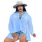 Women's Loose Irregular Blouse Plus Size Long Sleeve Shirt