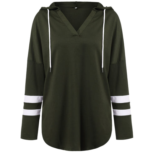 Women's Loose Long Sleeved Hoodie Plain Workout Hoodies