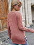 Women's Loose Long Sleeved Pure Color Sweatshirt