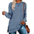 Women's Loose Long Sleeved Pure Color Sweatshirt