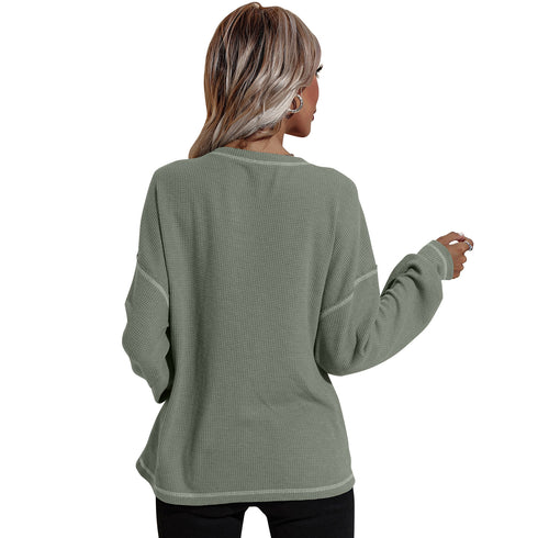 Women's Loose Long Sleeved Workout Thin Sweatshirt