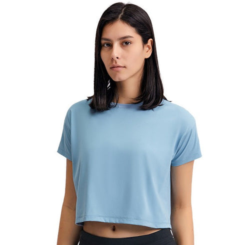 Women's Loose Quick Dry Sport Yoga Short Sleeve T-Shirt
