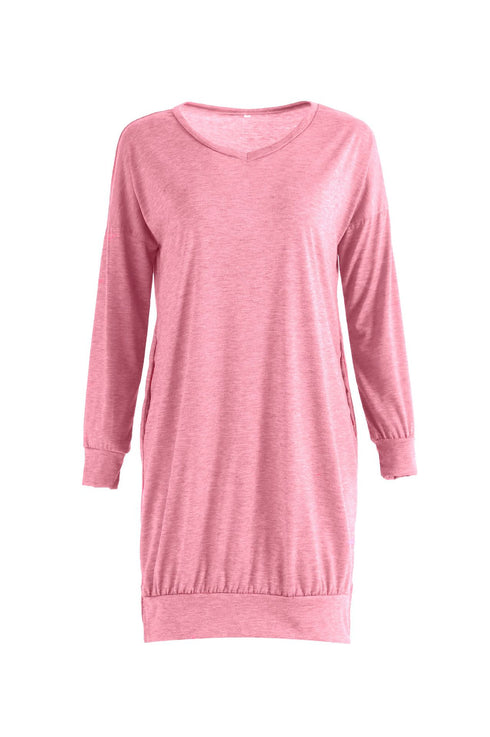 Women's Loose T-shirt Plus Size V Neck Sweatshirt