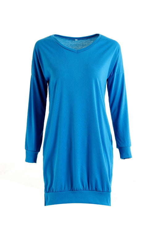 Women's Loose T-shirt Plus Size V Neck Sweatshirt