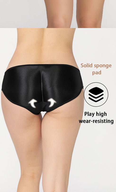 Women's Low Waisted Panties Hip Pads Boxer Shorts