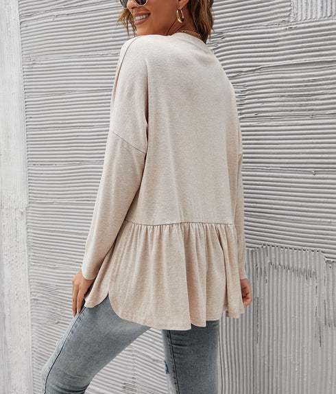 Women's Medium Length Breasted Long Sleeve Tunics