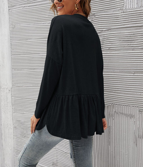 Women's Medium Length Breasted Long Sleeve Tunics