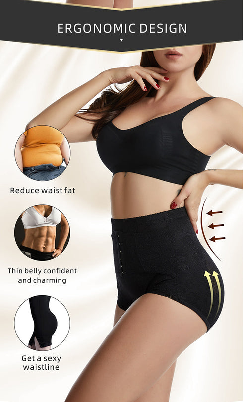 Women's Mid Waist Tummy Control Adjustable Button Body Shaper
