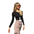 Women's Midriff Lapel Single Breasted Long Sleeve Shirt