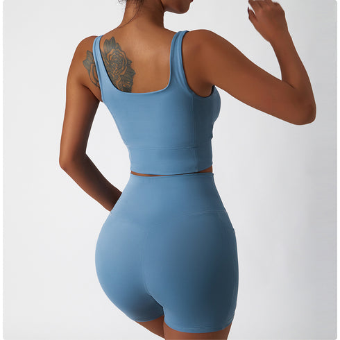 Women's Naked Feeling Running Yoga Shorts with Pockets