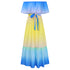 Women's Off Shoulder Rainbow Style Chiffon Loose Dresses