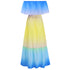 Women's Off Shoulder Rainbow Style Chiffon Loose Dresses