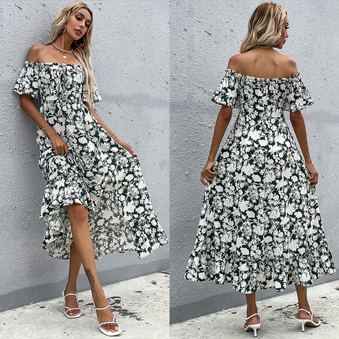 Women's Off The Shoulder Floral Bohemian Dresses