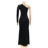 Women's One-shoulder Bodycon Slit Maxi Long Dresses