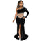 Women's One-shoulder Bodycon Slit Maxi Long Dresses