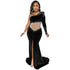 Women's One-shoulder Bodycon Slit Maxi Long Dresses