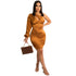 Women's One-shoulder Hollow Out Nightclub Bodycon Dresses