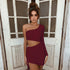Women's One Shoulder Hollow Out Stylish Club Dresses