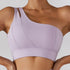 Women's One Shoulder Running Fitness Yoga Bra Tank