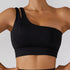 Women's One Shoulder Running Fitness Yoga Bra Tank
