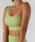 Women's One Shoulder Running Fitness Yoga Bra Tank